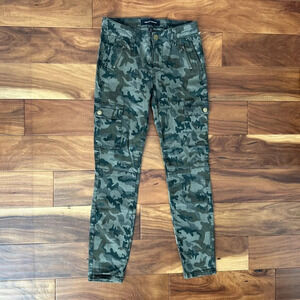 Ashley Mason Skinny Green Camouflage Cargo Pants Juniors Size 5/27